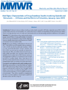 Vital Signs Characteristics of Drug Overdose Deaths Involving Opioids and Stimulants  24 States and the District of Columbia JanuaryJune 2019