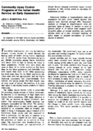 Community injury control programs of the Indian Health Service an early assessment