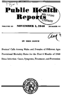 Public Health Reports  v 55 no 44  cover