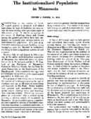 The institutionalized population in Minnesota