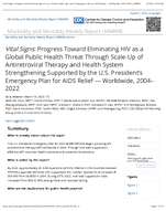 Vital Signs  Progress Toward Eliminating HIV as a Global Public Health Threat Through Scaleup of Antiretroviral Therapy and Health System Strengthening Supported by the US Presidents Emergency Plan for AIDS Relief  Worldwide 20042022