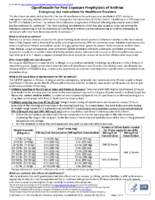 Ciprofloxacin for postexposure prophylaxis of anthrax  emergency use instructions for healthcare providers