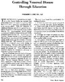 Controlling venereal disease through education