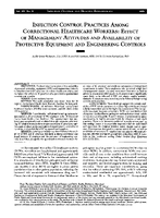 Infection Control Practices Among Correctional Healthcare Workers Effect of Management Attitudes and Availability of Protective Equipment and Engineering Controls