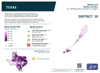 TX Congressional District 35 Stroke and Stroke Centers Map 118th Congress