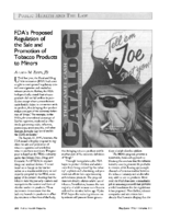 FDAs Proposed Regulation Of The Sale And Promotion Of Tobacco Products To Minors