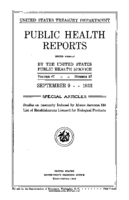 Public Health Reports  v 47 no 37  cover