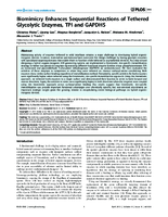 Biomimicry Enhances Sequential Reactions of Tethered Glycolytic Enzymes TPI and GAPDHS