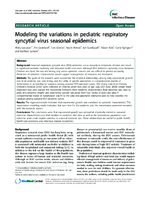 Modeling the variations in pediatric respiratory syncytial virus seasonal epidemics