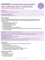 iENGAGE INTEGRATING ENGAGEMENT AND ADHERENCE GOALS UPON ENTRY