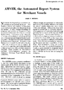 AMVER the automated report system for merchant vessels