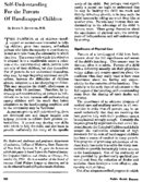 Selfunderstanding for the parents of handicapped children