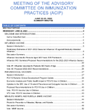 Meeting of the Advisory Committee on Immunization Practices ACIP June 2223 2022 summary minutes