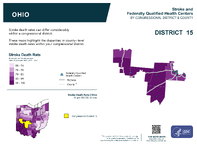 OH Congressional District 15 Stroke and Federally Qualified Health Centers Map 118th Congress