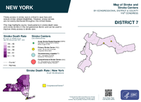 NY Congressional District 07 Stroke and Stroke Centers Map 119th Congress
