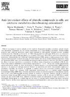 AntiProOxidant Effects of Phenolic Compounds in Cells Are Colchicine Metabolites ChainBreaking Antioxidants
