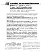 AsthmaLike Symptoms in Wood Product Plant Workers Exposed to Methylene Diphenyl Diisocyanate