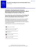 Inhalation of Polycarbonate Emissions Generated During 3D Printing Processes Affects Neuroendocrine Function in Male Rats