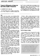 Toward a philosophy of aging for the public health professions