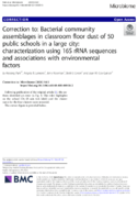 Correction to Bacterial community assemblages in classroom floor dust of 50 public schools in a large city characterization using 16S rRNA sequences and associations with environmental factors