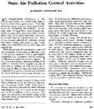 State air pollution control activities