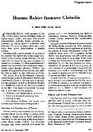 Human rabies immune globulin