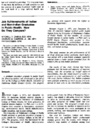 Job achievements of Indian and nonIndian graduates in public health how do they compare