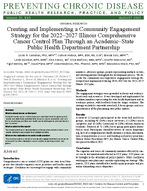 Creating and Implementing a Community Engagement Strategy for the 20222027 Illinois Comprehensive Cancer Control Plan Through an AcademicState Public Health Department Partnership