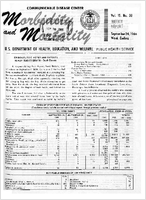 Morbidity and Mortality Weekly Report Vol 15 No 38 week ending September 24 1966