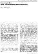 Preparing To ServeNhsc Scholarships And Medical Education