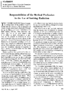 Responsibilities of the medical profession in the use of ionizing radiation