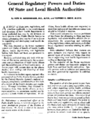General regulatory powers and duties of State and local health authorities