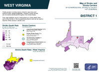 WV Congressional District 01 Stroke and Stroke Centers Map 119th Congress