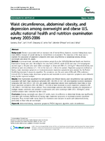 Waist circumference abdominal obesity and depression among overweight and obese US adults national health and nutrition examination survey 20052006