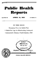 Public Health Reports  v 66 no 15  cover
