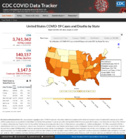 United States COVID19 cases and deaths by state reported to the CDC since January 21 2020 Jul 20 2020