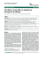 The effects of oral clefts on hospital use throughout the lifespan