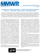 Hospitalization of Adolescents Aged 1217 Years with Laboratoryconfirmed COVID19  COVIDNET 14 States March 1 2020April 24 2021