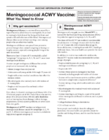 Meningococcal ACWY vaccine