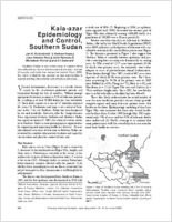 Kalaazar Epidemiology and Control Southern Sudan