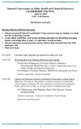 National Conversation on Public Health and Chemical Exposures Leadership Council Proposed Agenda April 14 2010 230  430 Eastern
