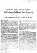 Patients with chronic disease in Richmonds home care program Selected data December 1965