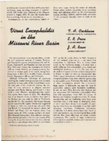 Virus encephalitis in the Missouri River Basin
