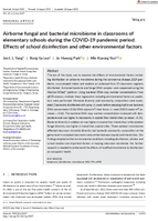 Airborne Fungal and Bacterial Microbiome in Classrooms of Elementary Schools During the COVID19 Pandemic Period Effects of School Disinfection and Other Environmental Factors