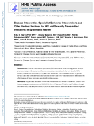 Disease Intervention SpecialistDelivered Interventions and Other Partner Services for HIV and Sexually Transmitted Infections A Systematic Review