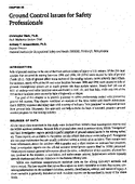 Ground Control Issues for Safety Professionals