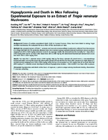 Hypoglycemia and Death in Mice Following Experimental Exposure to an Extract of Trogia venenata Mushrooms