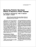 Monitoring potential neurotoxic effects of hazardous waste disposal