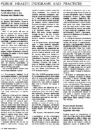 PUBLIC HEALTH PROGRAMS AND PRACTICES