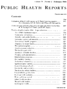 Public Health Report  v 70 no 2  table of contents